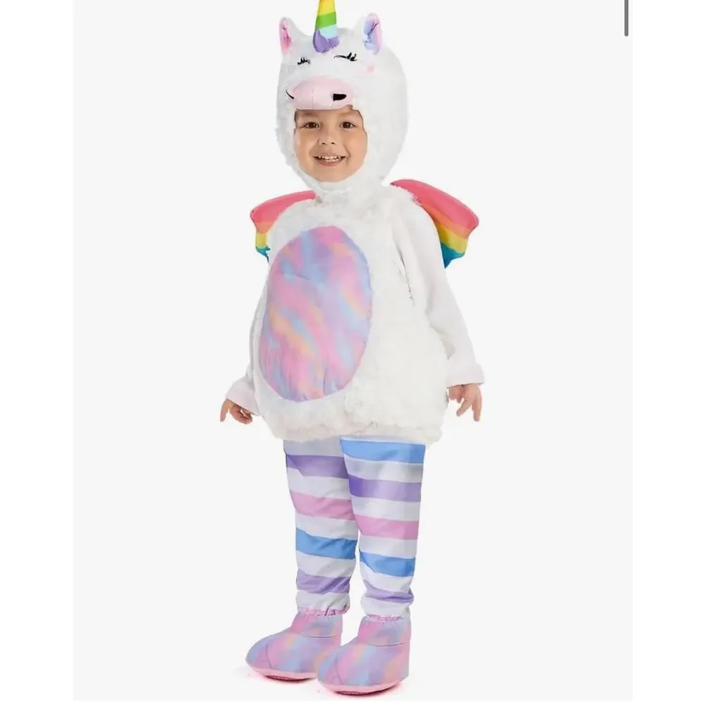 New Spooktacular Creations Halloween Girls Unicorn Costume w/ Wings 18/24mths
